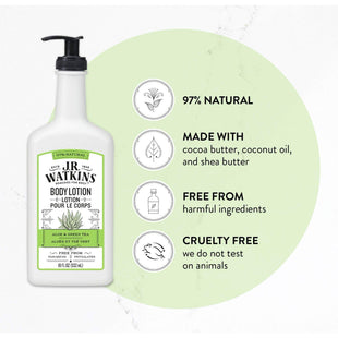 J.R. Watkins Daily Moisturizing Lotion Aloe & Green Paraben Free 18oz - Personal Care > Skin Moisturizer