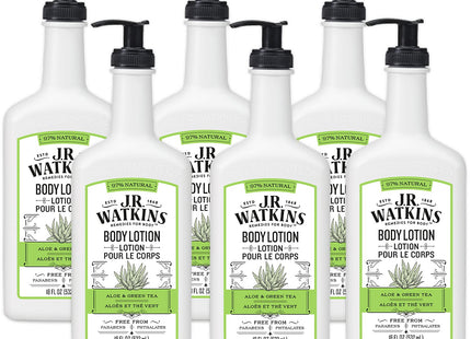 J.R. Watkins Daily Moisturizing Lotion Aloe & Green Paraben Free 18oz (6 Pack) - Personal Care > Skin Moisturizer