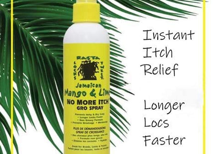 Jamaican Mango & Lime No More Itch Gro Spray Rasta Locks Twist 8oz (12 Pack) - Personal Care > Hair Styling Products