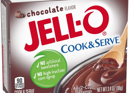 Jell-O Cook & Serve Chocolate Flavor Pudding Pie Filling Mix 3.4oz (12 Pack) - Food Beverages > Baking Desserts