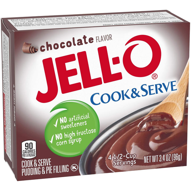 Jell-O Cook & Serve Chocolate Flavor Pudding Pie Filling Mix 3.4oz (12 Pack) - Food Beverages > Baking Desserts