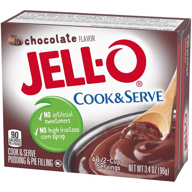 Jell-O Cook & Serve Chocolate Flavor Pudding Pie Filling Mix 3.4oz (2 Pack) - Food Beverages > Baking Desserts Puddings