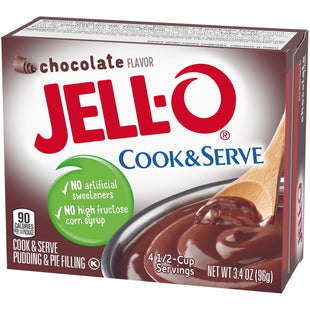 Jell-O Cook & Serve Chocolate Flavor Pudding Pie Filling Mix 3.4oz (6 Pack) - Food Beverages > Baking Desserts Puddings