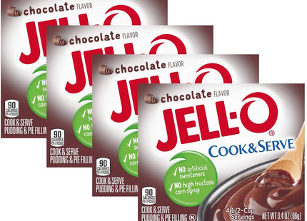 Jell-O Cook & Serve Chocolate Flavor Pudding Pie Filling Mix 3.4oz (12 Pack) - Food Beverages > Baking Desserts