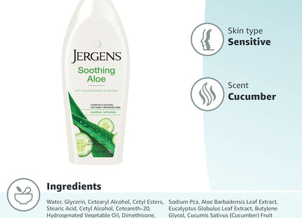 Jergens Soothing Aloe Refreshing Moisturizer Body Lotion ver 10oz (12 Pack) - Personal Care > Skin &