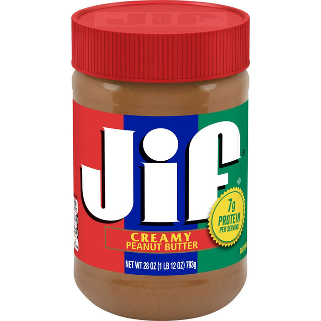 Jif Creamy Peanut Butter Rich Nutty Flavor 28oz (10 Pack) - Food & Beverages > Jam Honey Spreads Nut Butters