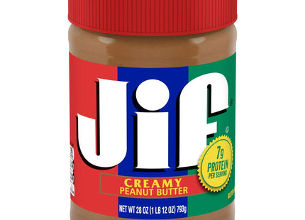 Jif Creamy Peanut Butter Rich Nutty Flavor 28oz (12 Pack) - Food & Beverages > Jam Honey Spreads Nut Butters