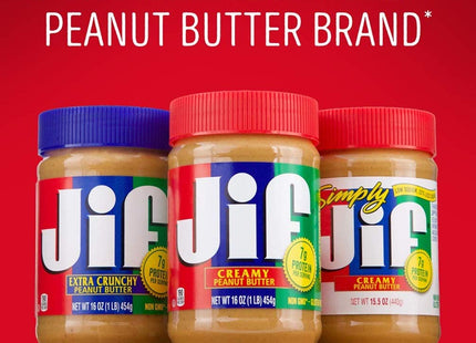 Jif Creamy Peanut Butter Rich Nutty Flavor 28oz (12 Pack) - Food & Beverages > Jam Honey Spreads Nut Butters