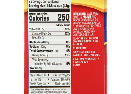 Jif To Go Creamy Peanut Butter Cups Smooth and 1.5oz 8 (10 Pack) - Food & Beverages > Jam Honey Spreads Nut Butters