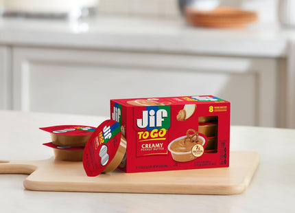 Jif To Go Creamy Peanut Butter Cups Smooth and 1.5oz 8 (12 Pack) - Food & Beverages > Jam Honey Spreads Nut Butters