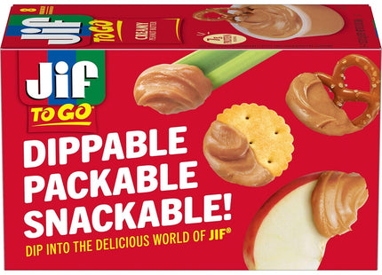 Jif To Go Creamy Peanut Butter Cups Smooth and 1.5oz 8 - Food & Beverages > Jam Honey Spreads Nut Butters