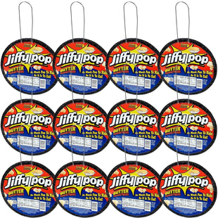 JIFFY POP Butter Flavored Popcorn Stovetop Popping Pan 4.5oz (12 Pack) - Food & Beverages > Snacks