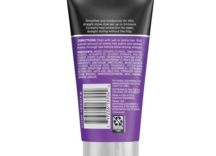 John Frieda Anti Frizz Ease Straight Fixation Milk Protein + Almond Oil Styling Cream for Frizzy Dry Hair 5 fl oz