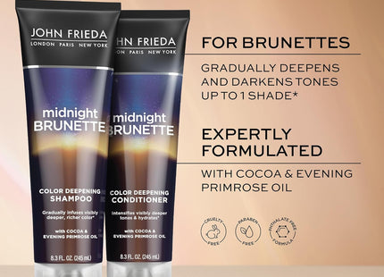 John Frieda Midnight Brunette Color Deepening Hair Conditioner 8.3oz (12 Pack) - Personal Care > & Styling Shampoo