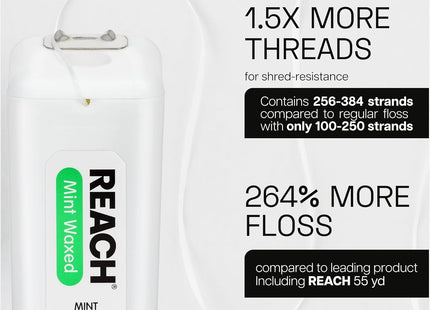 Johnson & Reach Adult Dental Floss Mint Waxed 55 yds (12 Pack) - Personal Care > Oral Flossers