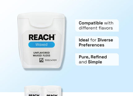 Johnson & Reach Unflavored Waxed Dental Floss 55 Yds (10 Pack) - Personal Care > Oral Flossers