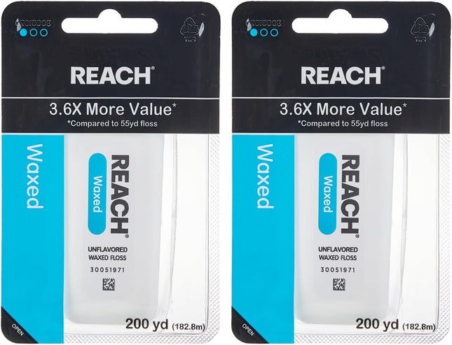 Johnson & Reach Unflavored Waxed Dental Floss 55 Yds (2 Pack) - Personal Care > Oral Flossers