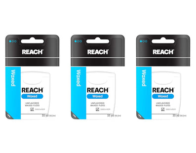 Johnson & Reach Unflavored Waxed Dental Floss 55 Yds (3 Pack) - Personal Care > Oral Flossers