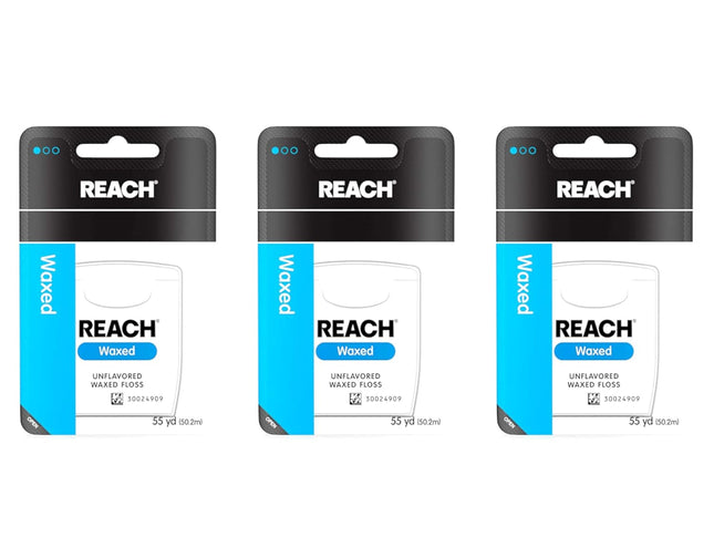 Johnson & Reach Unflavored Waxed Dental Floss 55 Yds (3 Pack) - Personal Care > Oral Flossers