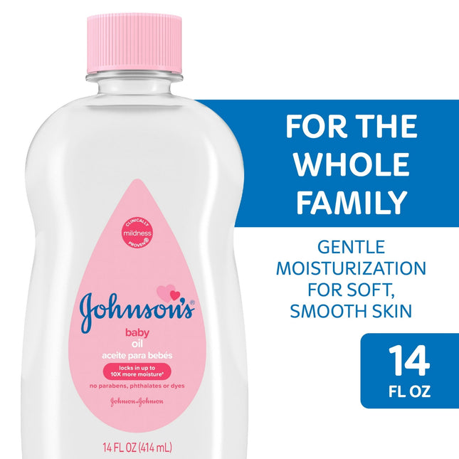 Johnson’s Baby Pure Liquid Mineral Oil Gentle & Soothing Massage 14oz (12 Pack) - Toddler > Bathing Grooming Oils