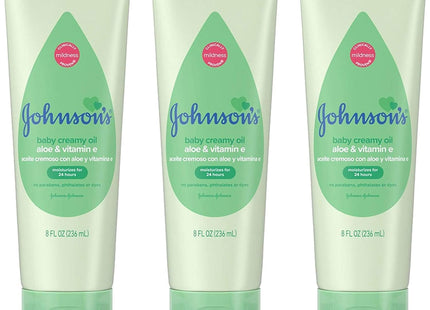 Johnson’s Body Lotion Creamy Oil with Aloe VitaminE Moisturizing 8.0oz (12 Pack) - Baby & Toddler > Bathing Grooming