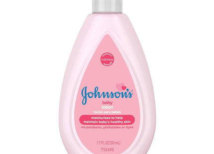 Johnson’s Moisturizing Pink Baby Lotion Coconut Oil Travel Size 1.7oz (12 Pack) - & Toddler > Bathing Grooming