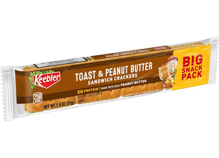 Keebler Sandwich Crackers Toast and Peanut Butter 1.8 OZ (144 Pack) - Food & Beverages > Pantry Crispbread