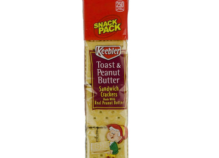 Keebler Sandwich Crackers Toast and Peanut Butter 1.8 OZ (144 Pack) - Food & Beverages > Pantry Crispbread