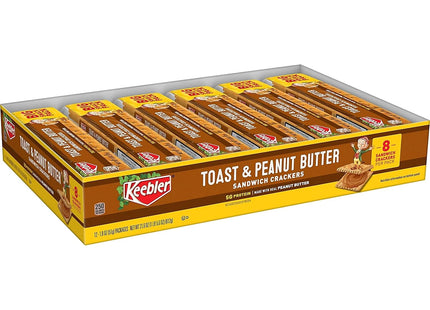 Keebler Sandwich Crackers Toast and Peanut Butter 1.8 OZ (144 Pack) - Food & Beverages > Pantry Crispbread