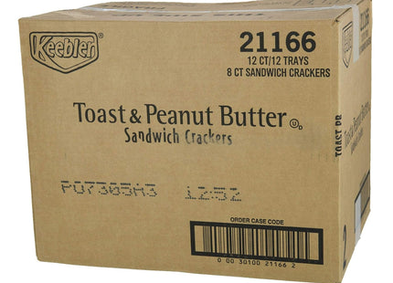 Keebler Sandwich Crackers Toast and Peanut Butter 1.8 OZ (144 Pack) - Food & Beverages > Pantry Crispbread