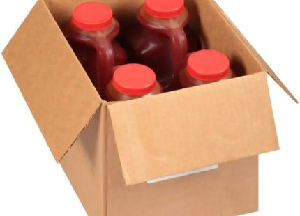 a box of red juices on a white background