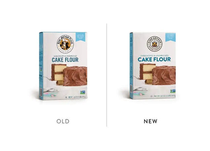 the packaging design for the new cake flour