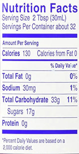 a close up of a nutrition label on a package of food