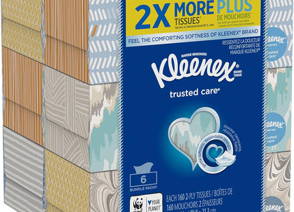 Kleenex Trusted Care Everyday Facial Tissue White 160ct (6 Pack) - Personal > Skin Tissues