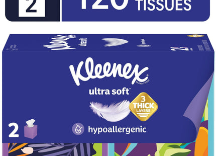 Kleenex Ultra Soft Facial Tissues Cube Box 60ct (2 Pack) - Personal Care > Skin