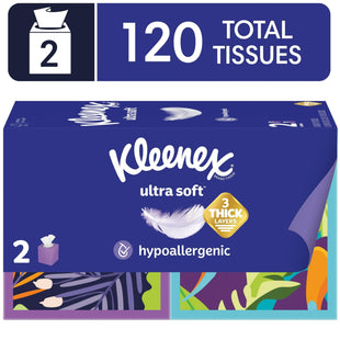 Kleenex Ultra Soft Facial Tissues Cube Box 60ct (2 Pack) - Personal Care > Skin