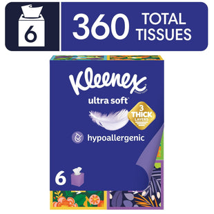 Kleenex Ultra Soft Facial Tissues Cube Box 60ct (6 Pack) - Personal Care > Skin