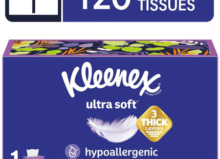 Kleenex Ultra Soft Facial Tissues Flat Box 120 Ct (12 Pack) - Personal Care > Skin