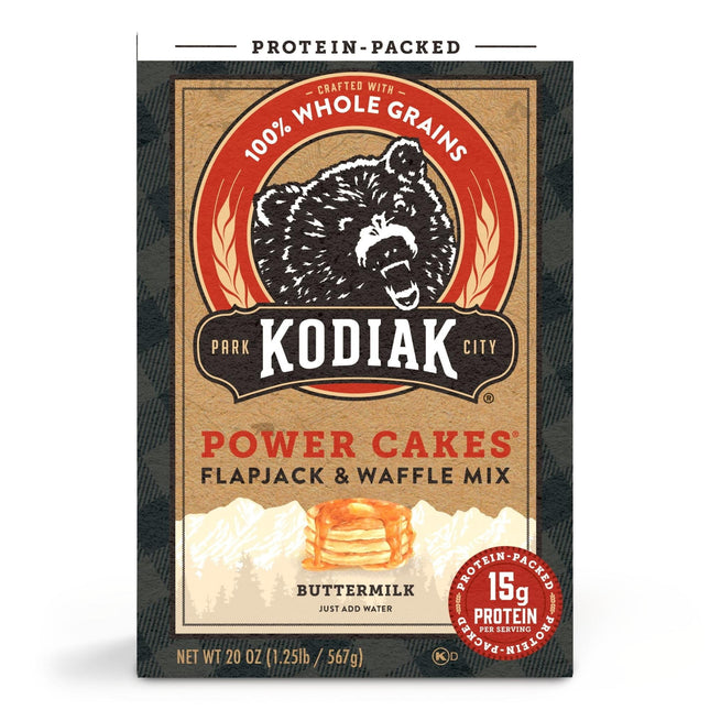 Kodiak Protein-Packed Power Cakes Buttermilk Flapjack Waffle Mix 20oz (12 Pack) - Food & Beverages > Baking Desserts