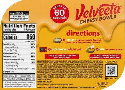 Kraft Velveeta Lasagna with Meat Sauce Cheesy Skillets Singles 9oz (24 Pack) - Food & Beverages > Prepared Ready Meals