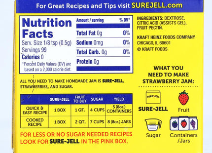 Kraft Sure Jell Original Premium Baking & Canning Fruit Pectin 1.75oz (4 Pack) - Food Beverages > Jam Honey Spreads