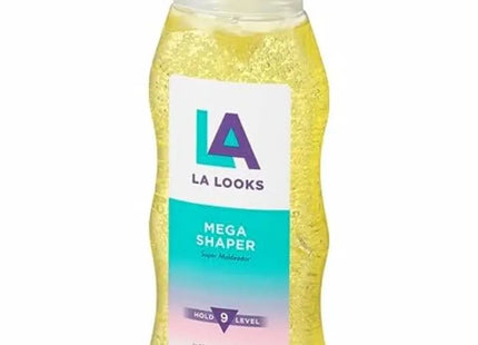 a bottle of la looks mega shampooer with a white cap