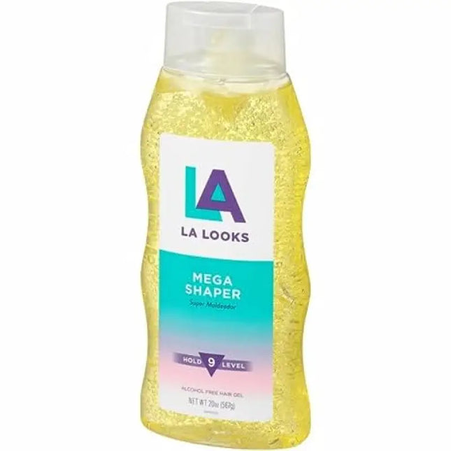 a bottle of la looks mega shampooer with a white cap