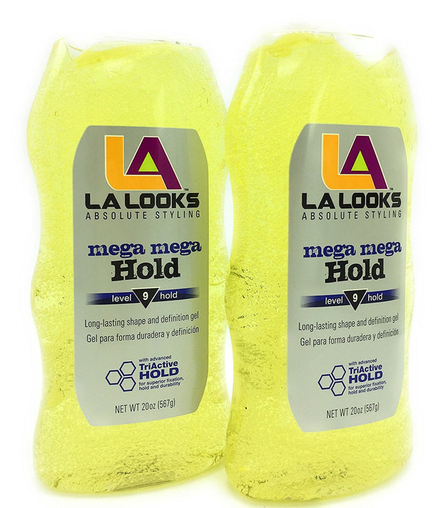 L.A. Looks Mega Hold Hair Styling Gel Level #9 Unisex 20oz (2 Pack) - Personal Care > & Products