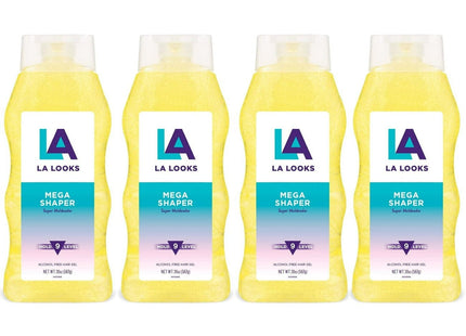 L.A. Looks Mega Hold Hair Styling Gel Level #9 Unisex 20oz (4 Pack) - Personal Care > & Products