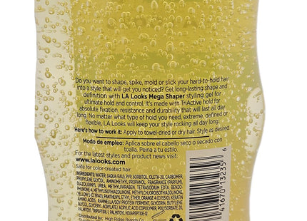 L.A. Looks Mega Hold Hair Styling Gel Level #9 Unisex 20oz (6 Pack) - Personal Care > & Products