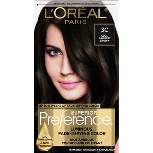 L Oreal Superior Preference Permanent HairColor 3C Cool Darkest Brown (24 Pack) - Personal Care > Hair & Styling Color