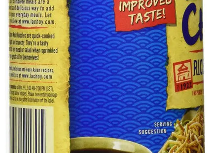 a can of noodles with a blue lid