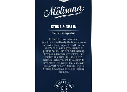 La Molisana Durum Wheat Semolina Italian Mezzi Rigatoni Bronzo 16oz (6 Pack) - Food & Beverages > Pasta Grains Cereals