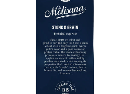 La Molisana Durum Wheat Semolina Italian Mezzi Rigatoni Bronzo 16oz (6 Pack) - Food & Beverages > Pasta Grains Cereals